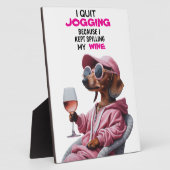 Dachshund Wijn Drinker Fotoplaat (Zijkant)