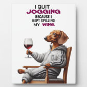 Dachshund Wijn Drinker Fotoplaat (Voorkant)