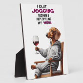 Dachshund Wijn Drinker Fotoplaat (Zijkant)