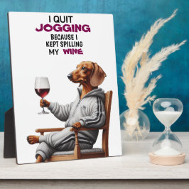 Dachshund Wijn Drinker Fotoplaat