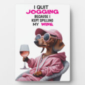 Dachshund Wijn Drinker Fotoplaat (voorkant)