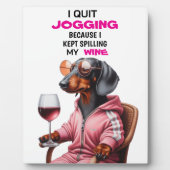 Dachshund Wijn Drinker Fotoplaat (Voorkant)