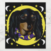 DACHSHUND WIJN ETIKET (Enkel label)
