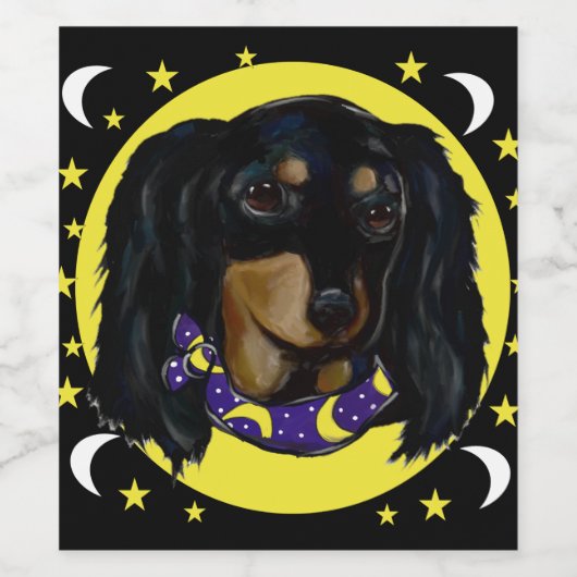 DACHSHUND WIJN ETIKET (Enkel label)