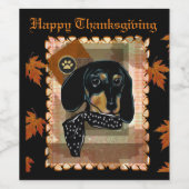 DACHSHUND WIJN ETIKET (Enkel label)