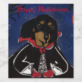 DACHSHUND WIJN ETIKET (Enkel label)