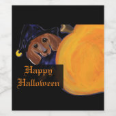 DACHSHUND WIJN ETIKET (Enkel label)