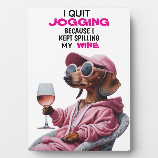 Dachshund Wine Drinker Fotoplaat (voorkant)