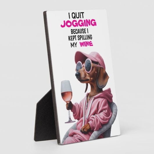 Dachshund Wine Drinker Fotoplaat (Zijkant)