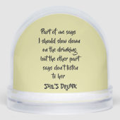 Dachshund Wine Drinker Sneeuwbol (Voorkant)