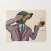 Dachshund Wine Snob Legpuzzel (Horizontaal)