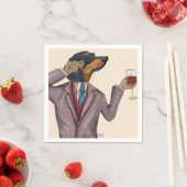 Dachshund Wine Snob Servet (Insitu)