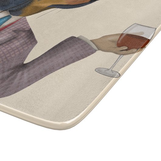 Dachshund Wine Snob Snijplank (Hoek)