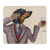 Dachshund Wine Snob Snijplank (Voorkant)