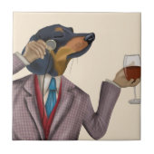 Dachshund Wine Snob Tegeltje (Voorkant)