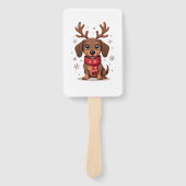 Dachshund Winter Joy Handwaaier (Voorkant)