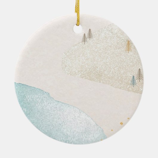 Dachshund Winter Kerstmis Keramisch Ornament (Achterkant)