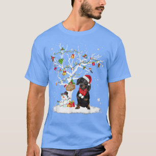 Dachshund Winter Snow Tree Dog Kerstwinter T-shirt