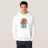 Dachshund Winter Sunset Design with Long Dog Hoodie (Voorkant volledig)