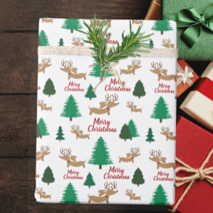 Dachshund Winter Wonderland kerstcadeautje Cadeaupapier