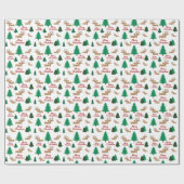 Dachshund Winter Wonderland kerstcadeautje Cadeaupapier (Vlak)