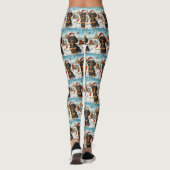 Dachshund Winter Wonderland Kerstvreugde Leggings (Achterkant)