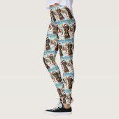 Dachshund Winter Wonderland Kerstvreugde Leggings (Links)