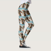 Dachshund Winter Wonderland Kerstvreugde Leggings (Rechts)