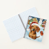 Dachshund Winter Wonderland Kerstvreugde Notitieboek (Binnen)