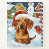 Dachshund Winter Wonderland Kerstvreugde Notitieboek (Achterkant)