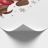 Dachshund Wintervreugde Cadeaupapier (Hoek)