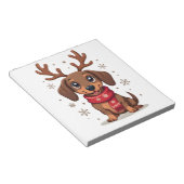 Dachshund Wintervreugde Notitieblok (Schuin)