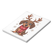 Dachshund Wintervreugde Notitieblok (Linkerzijde)
