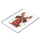 Dachshund Wintervreugde Notitieboek (Linkerzijde)