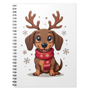 Dachshund Wintervreugde Notitieboek