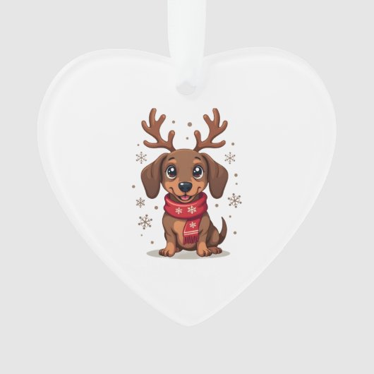 Dachshund Wintervreugde Ornament (voorkant)