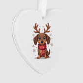 Dachshund Wintervreugde Ornament (voorkant)