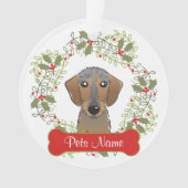 Dachshund (Wire Hair)  siermiddel Ornament (voorkant)