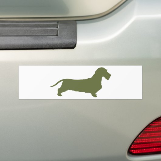 Dachshund Wirehaered Bumpersticker (Op auto)