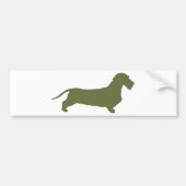 Dachshund Wirehaered Bumpersticker (Voorkant)
