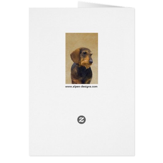 Dachshund (Wirehaire) schilderende oorspronkelijke (Achterkant)