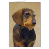 Dachshund (Wirehaire) schilderende oorspronkelijke (Voorkant)