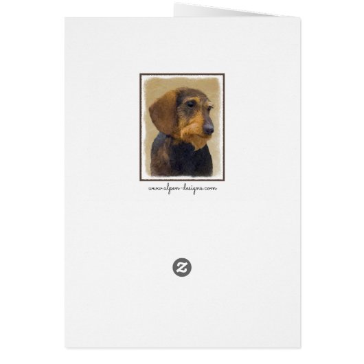 Dachshund (Wirehaire) schilderende oorspronkelijke (Achterkant)