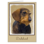 Dachshund (Wirehaire) schilderende oorspronkelijke (Voorkant)