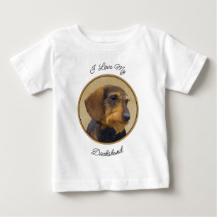 Dachshund (Wirehaire) schilderende oorspronkelijke