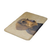 Dachshund (Wirehaire) schilderende oorspronkelijke Badmat (Gekanteld)