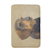 Dachshund (Wirehaire) schilderende oorspronkelijke Badmat (Voorkant Verticaal)