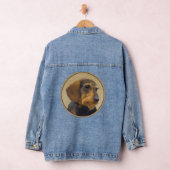 Dachshund (Wirehaire) schilderende oorspronkelijke Denim Jacket (Hangar)