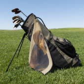 Dachshund (Wirehaire) schilderende oorspronkelijke Golfhanddoek (Groen)