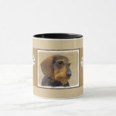 Dachshund (Wirehaire) schilderende oorspronkelijke Mok (Midden)